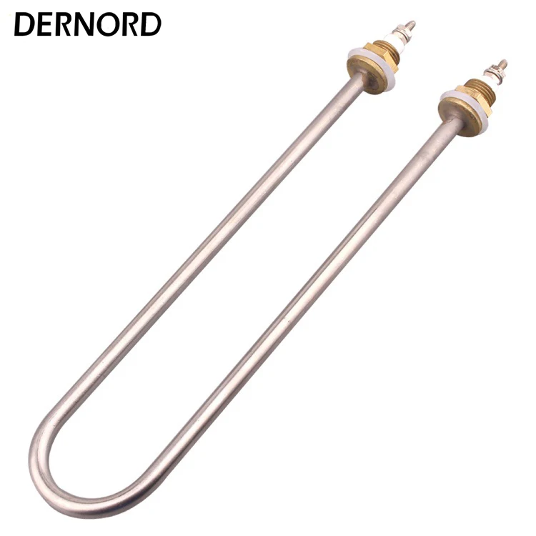 

DERNORD 220v 1kw/1.5kw/2kw/3kw/4kw U type Stainless Steel Tubular Heating Element with Brass M16 Thread Electric Water Heater