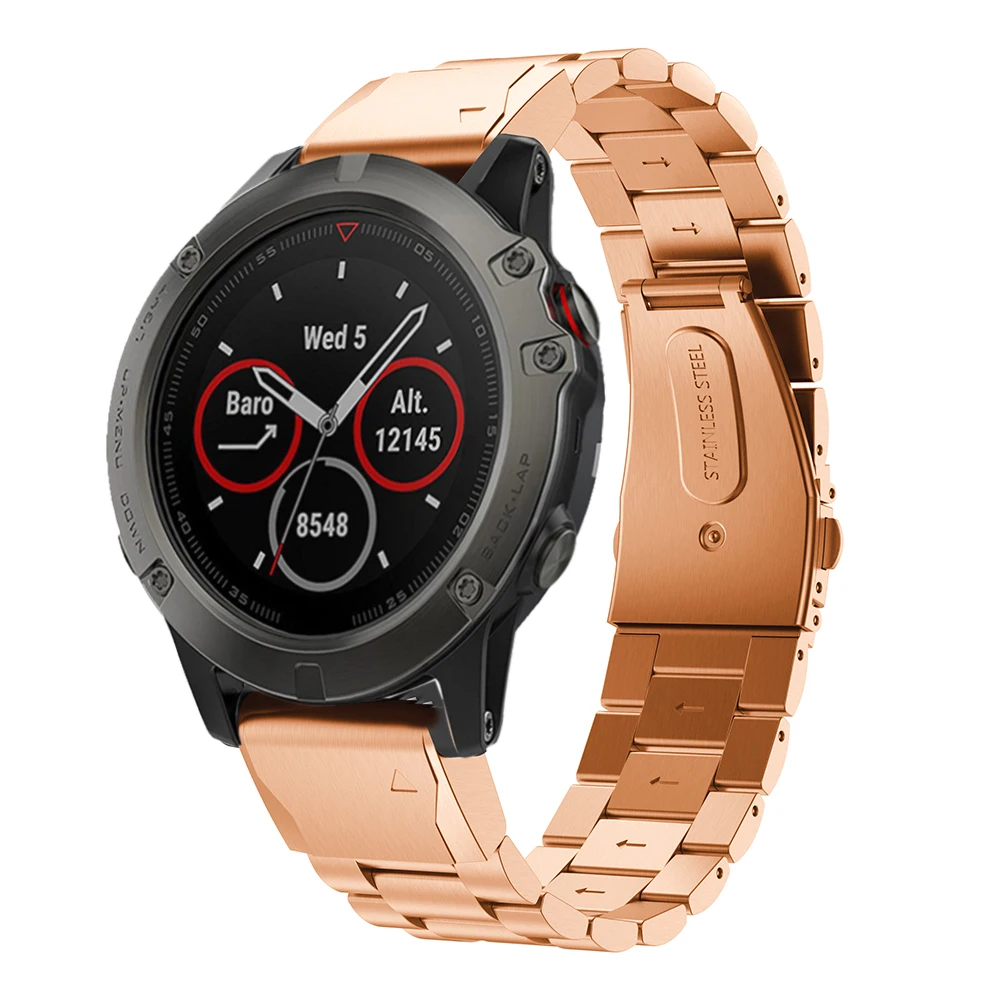 20 22 26 мм ремешок для часов из нержавеющей стали ремешок для Garmin Fenix 5 5S 5X Plus 3 3HR Forerunner 935 945 умный Браслет