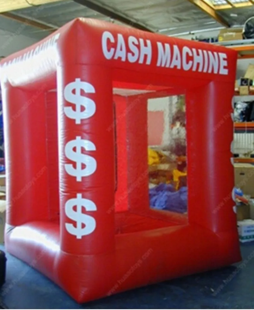 

Hot sale Red Color Inflatable Money Machine Cash Cube Money Booth for Sale with Blowers NE