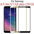 Защитное стекло с полным покрытием для Samsung Galaxy J4 J6 A6 A8 Plus A5 A7 J7 J8 2018, закаленное стекло A750 A730F Samsun Sumsung, 2 шт.
