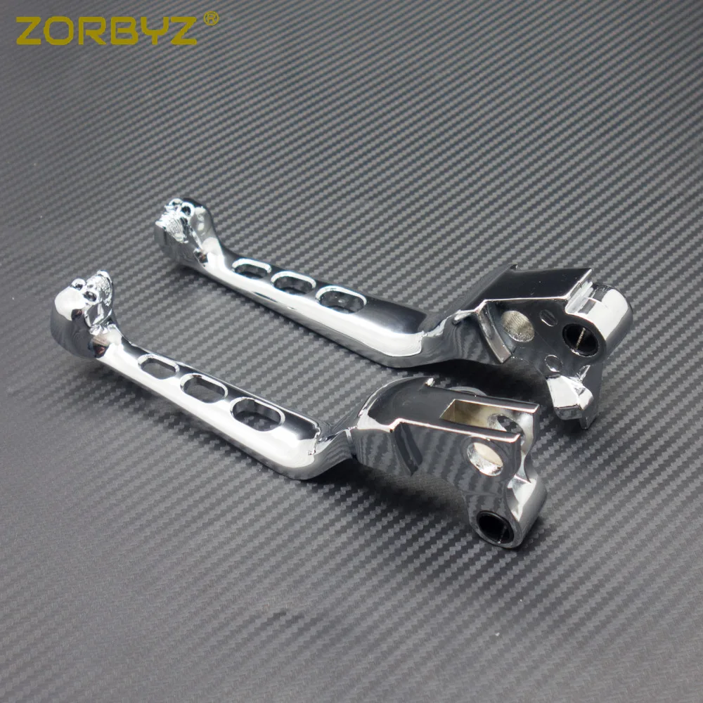 ZORBYZ Хром череп Рычаги Тормозная система сцепления для Harley Sportster ночной поезд Fatboy Electra Glide мотоцикл
