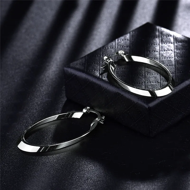 Женские серьги кольца BUDONG модные золотистого цвета с цирконием на застежке