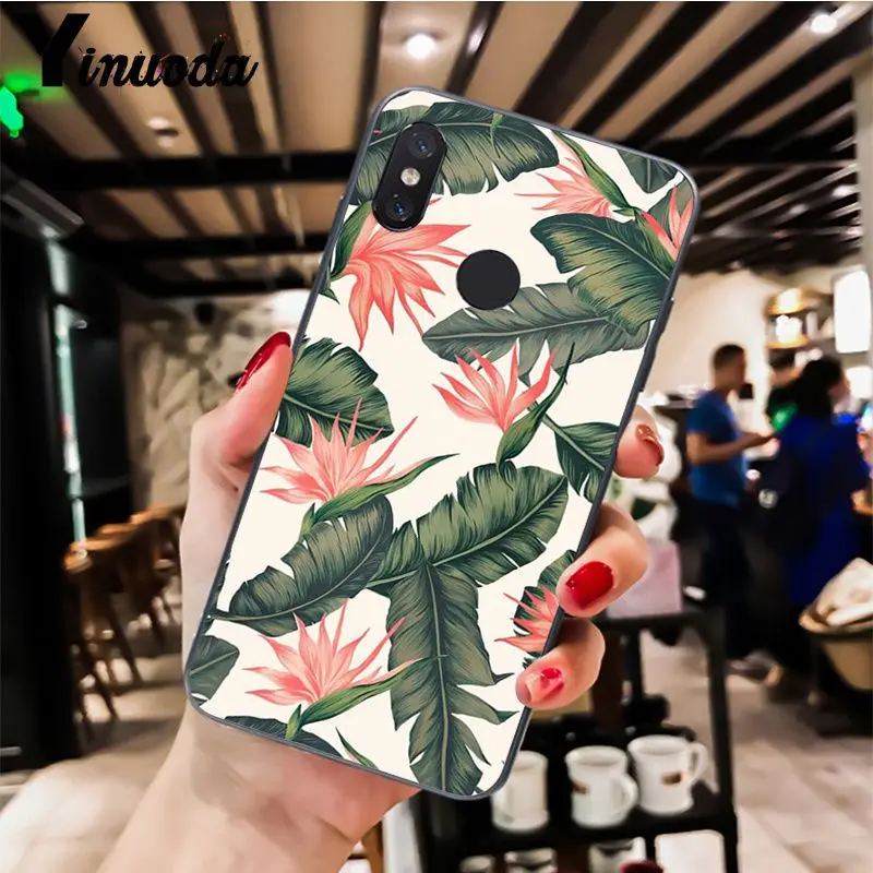 Чехол для телефона Yinuoda с рисунком листьев пальмы Xiaomi Redm4X 6A 5A 7A Redmi5 5Plus Note8 8Pro 7 mi A1