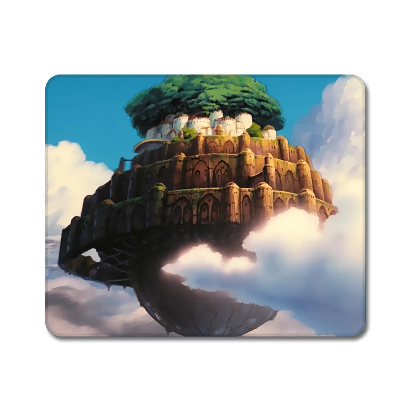 Hayao Miyazaki Castle In The Sky короткая футболка с героями из японского аниме «Натуральная Резина стол коврик для мыши для ноутбука компьютерный корпус Мышь коврик - Цвет: Зеленый