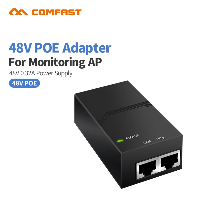 COMFAST POE инжектор для CCTV IP камеры США или ЕС мощность через Ethernet Инжектор