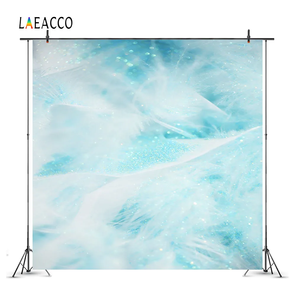 Фотофон Laeacco с градиентом и блестящими перьями боке фоны для фотосъемки по