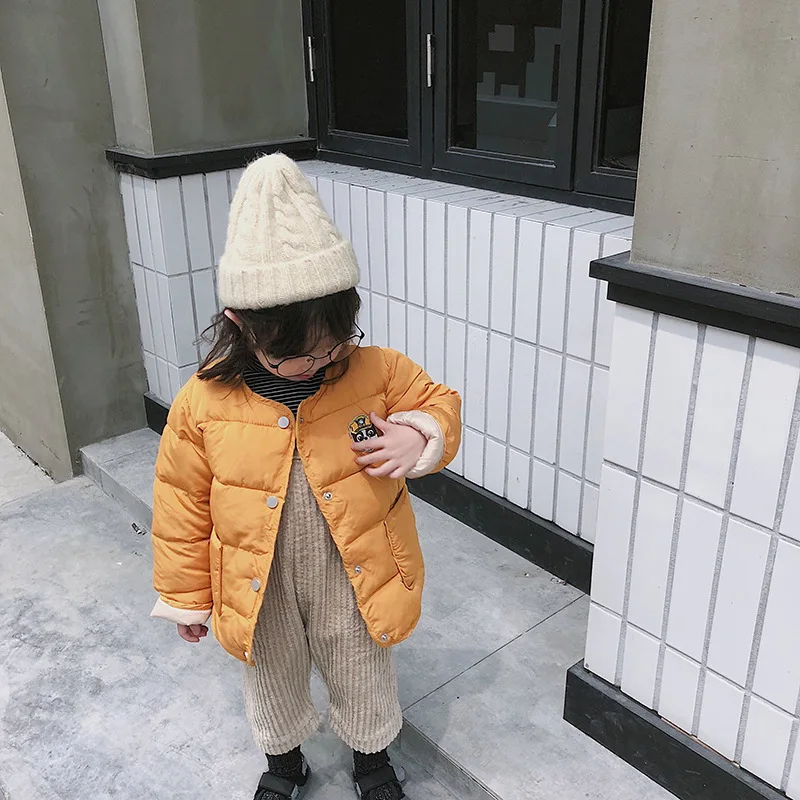 Drop Shipping Boys Girls Children Solid Coats Winter Autumn Black Jacket Baby Cotton Cute Fashion Outwear DA10049 | Детская одежда и