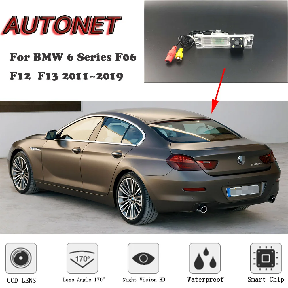 Камера заднего вида с ночным видением для BMW 6 Series F12 F13 F06 2011 ~ 2019 CCD/камера номерного