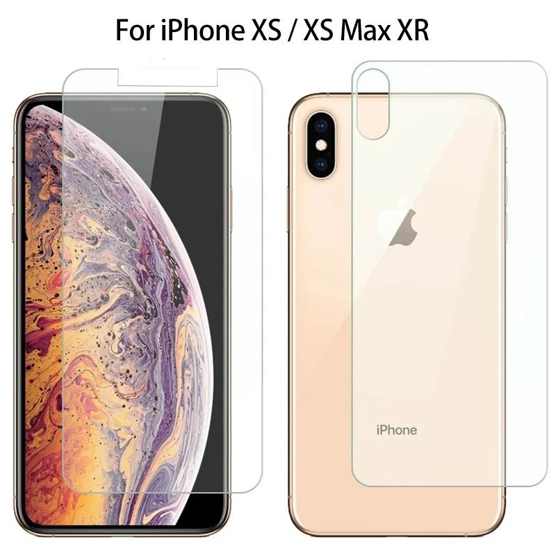 Переднее закаленное стекло для iPhone 7 8 Plus 6 6s XS Max XR X защита экрана S PLUS 5S SE 5 4 4S заднее