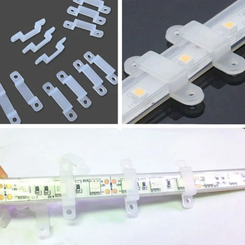 5000 шт. 10000 светодиодный светодиодные крепежные силиконовые зажимы 10 мм 15 пряжки