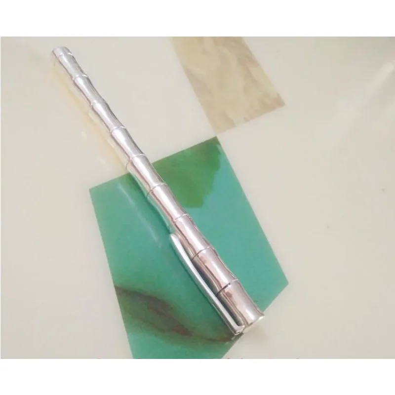 Jual Buatan Tangan Bambu Berbentuk S925 Perak Gel Pena Solid Portable Pocket Yang Dapat Dilepas Logam Tanda Pena Pena Taktis Pertahanan Diri Alat EDC