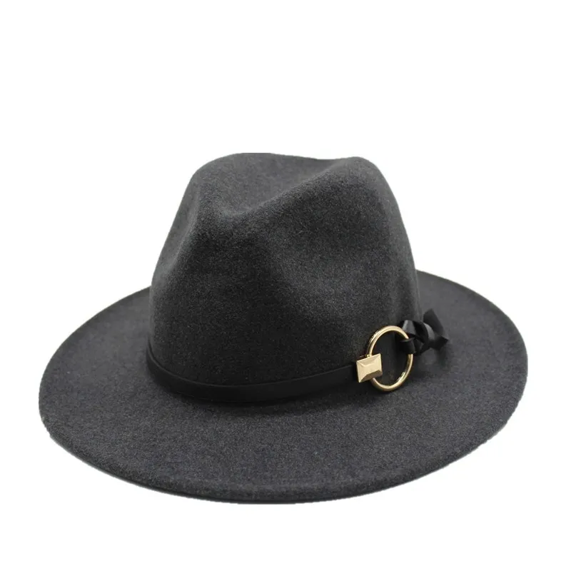 OZyc Мода шерсть для женщин Outback золотой круг фетровая шляпа Зима Осень ElegantLady