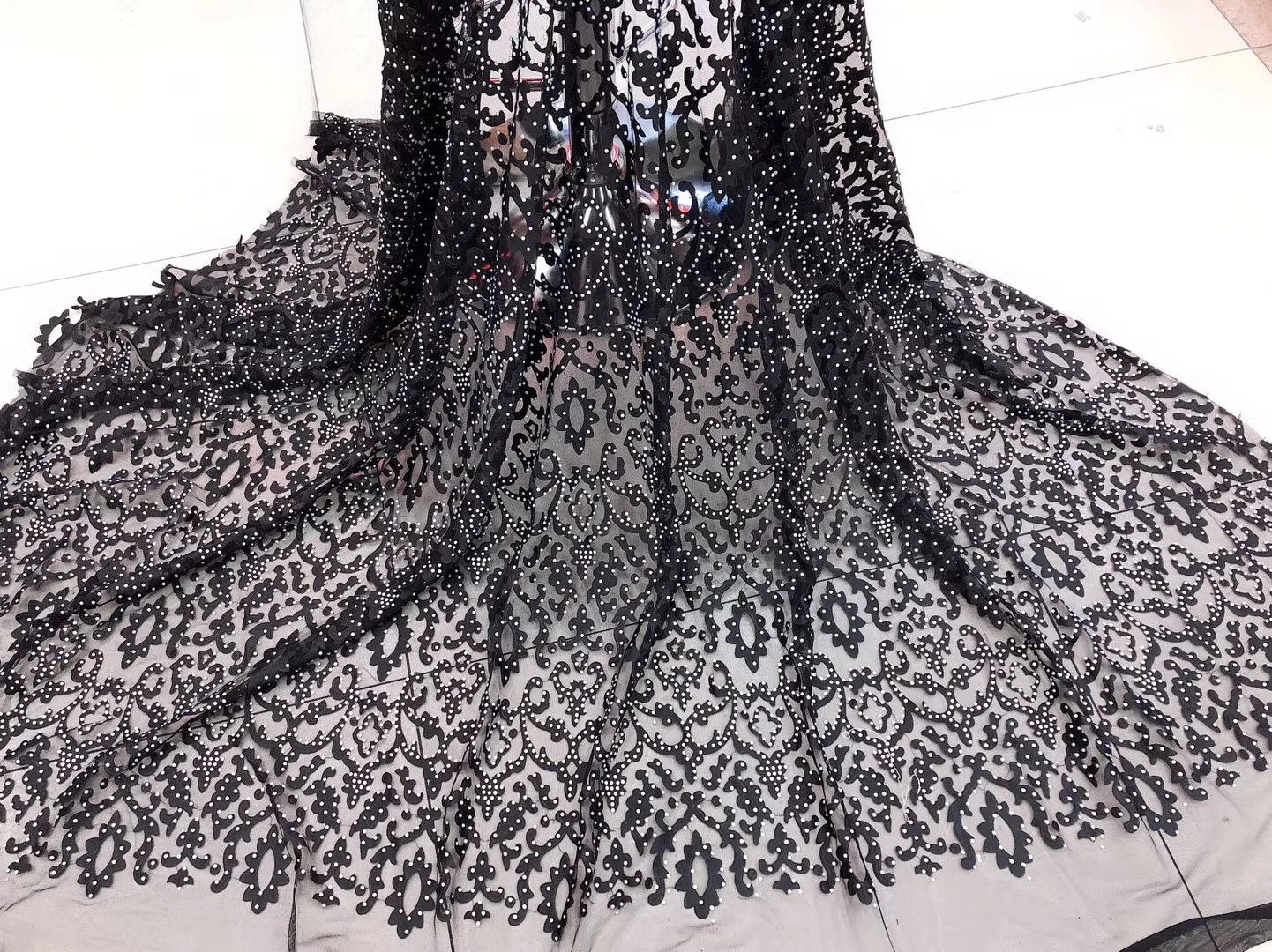 2018 Горячие Африки Нигерии гипюр швейцарская вуаль кружева цвет небесно синий