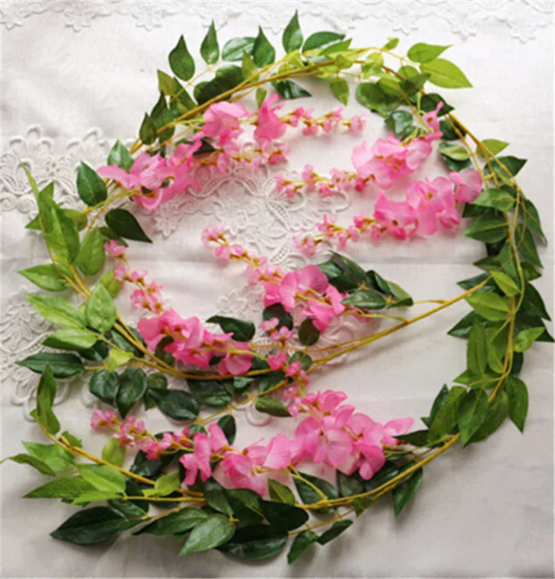 180 см цветок глицинии погремушки искусственные виноградные лозы для