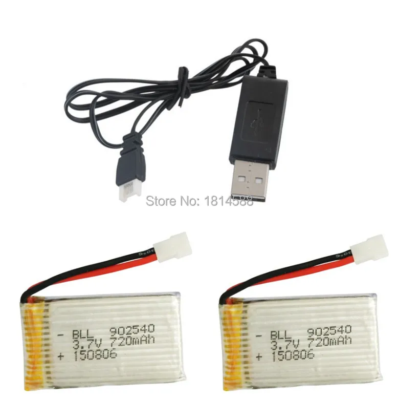 Syma X5C X5SC X5SW 1 V931 H5C CX 30 30W SS40 FQ36 T32 T5W H42 3 7 В 720 мАч литиевая батарея USB Комплект 2 кабеля