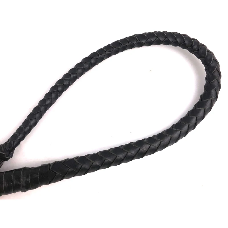Black 70cm Кожаный хлыст для верховой езды, инструмент для верховой езды, оборудование для верховой езды, ручная работа, Плетеный, для верховой езды, хлыст, бык, кожа, деревянная ручка - Цвет: Black 70cm