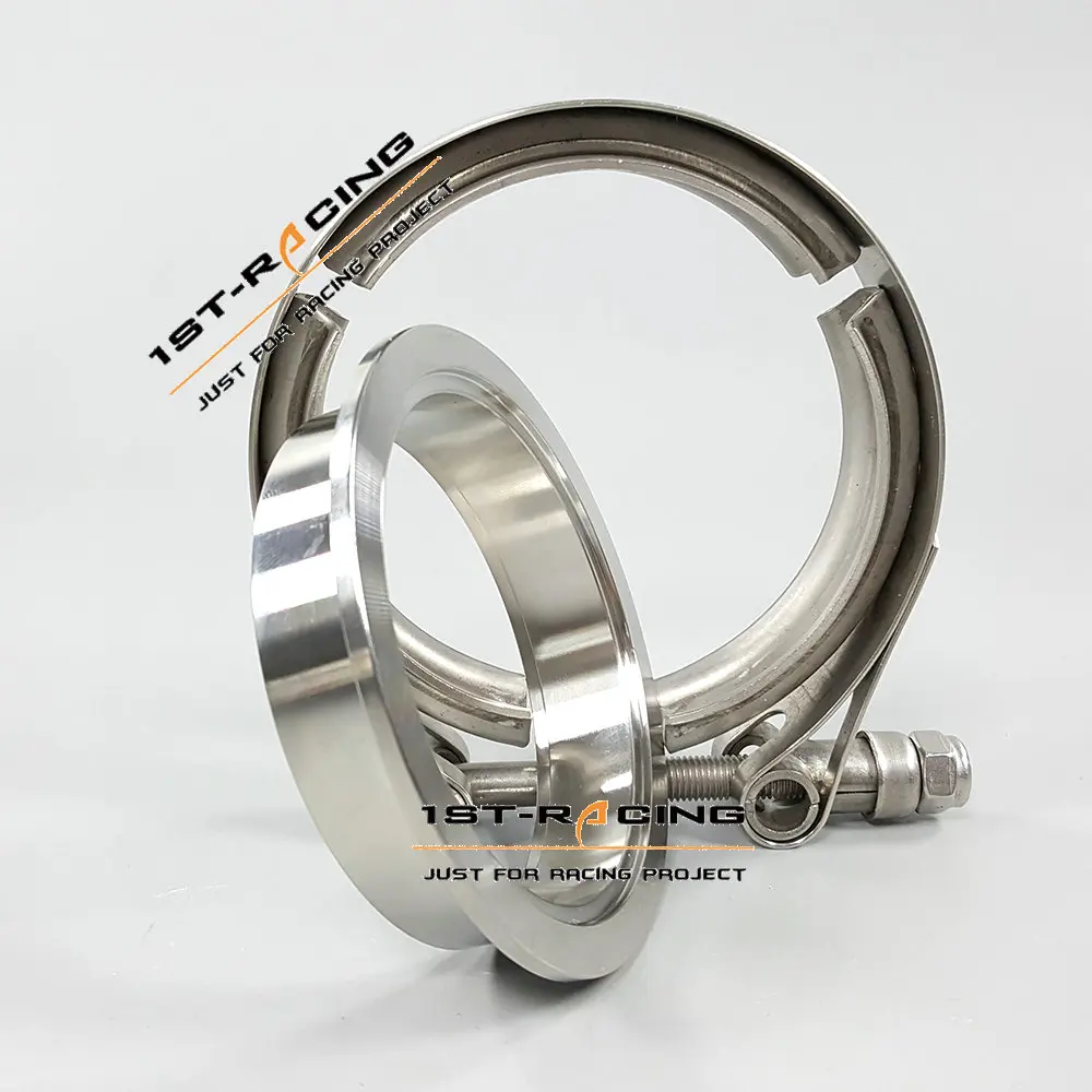 3.5&quot 89mm V-BAND Clamp+ Flange ALL STAINLESS STEEL EXHAUST TURBO HOSE 3.5 | Engine