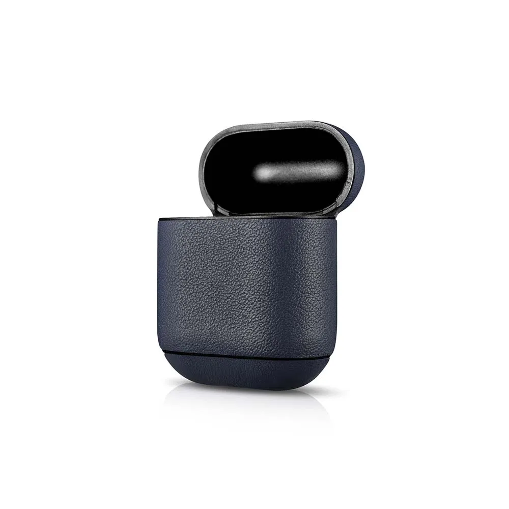 blue JINSERTA чехол для наушников для Airpods из натуральной кожи, чехол для наушников, аксессуары для наушников, защитный чехол для беспроводной гарнитуры - Цвет: blue