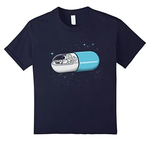 2018 Man Space Capsule Illustration Astronaut T-Shirt Short Design Shirts For Men Summer Crew Neck | Мужская одежда