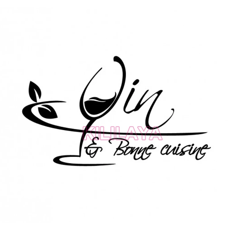 Наклейки Французской Кухни Vin Et Bonne Стены Винила Стикера Настенной Росписи