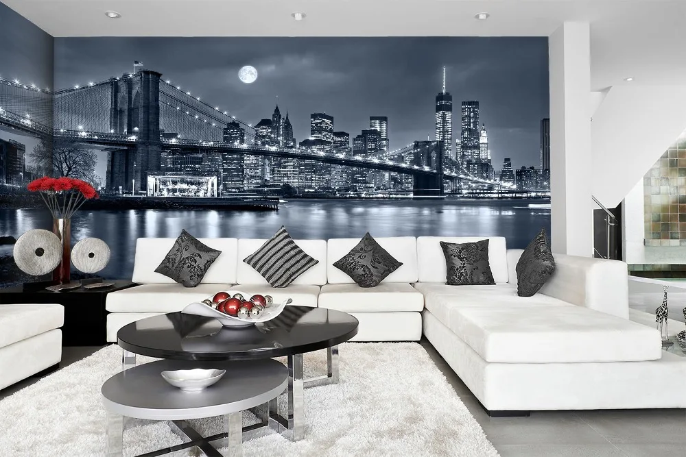 

[Self-Adhesive] 3D Brooklyn Bridge New York 084 Wall Paper mural Wall Print Decal Wall Murals