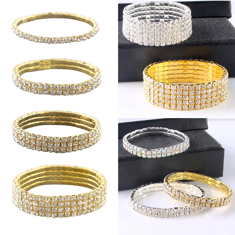 Модные ювелирные изделия женские браслеты с кристаллами регулируемый браслет