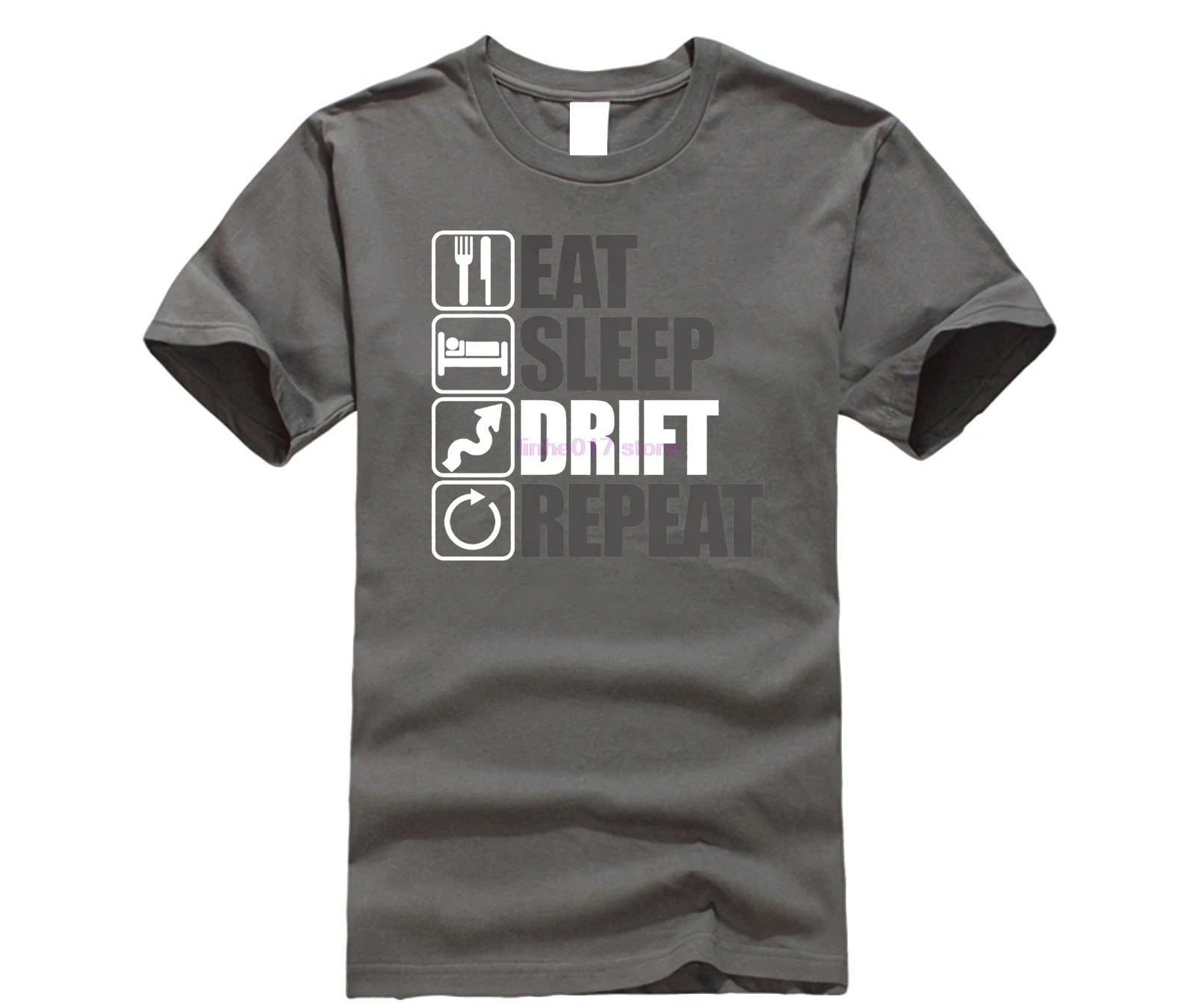 Funny Eat Sleep Drift Repeat Mens Drifting T Shirt - Jdm Car S14 S15 Ae86 BDC Printing Tee Shirts Harajuku Streetwear | Мужская одежда