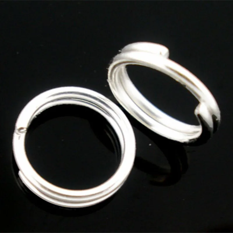 

6000Pcs Silver Plated Double Loops Alloy Open Jump Rings Jewelry Diy Findings 8mm Dia.