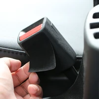 carmilla 2pcsset black auto car safety belt buckle anti collision sticker pads anti noise quite lock clip protector