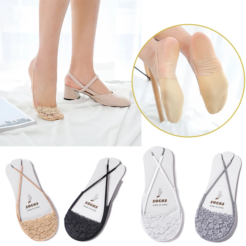 

1Pair Ultrathin Boat Socks For Women Breathable Half Feet Socks Cotton Invisible Sling No Show Low Cut Short Socks Slipper