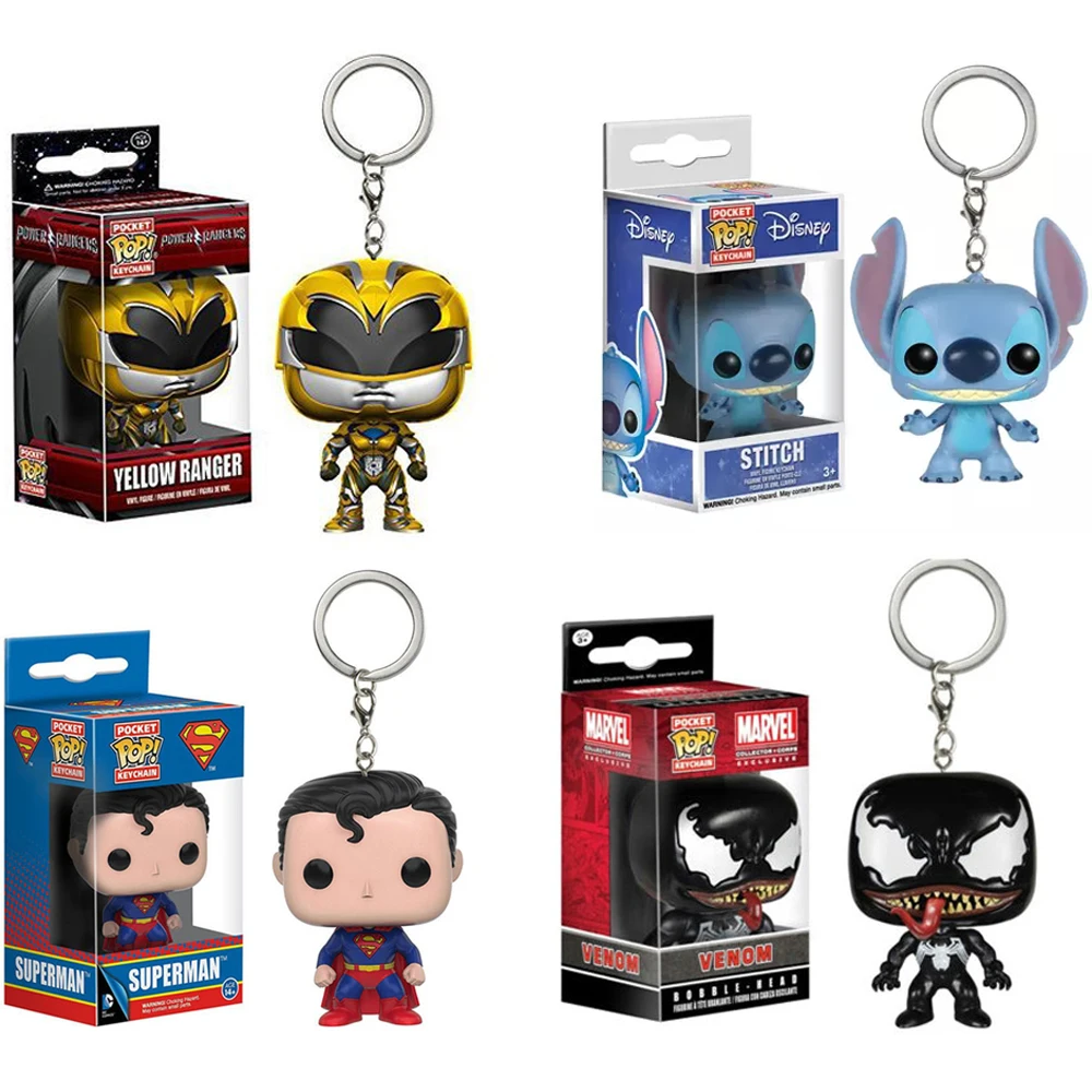 FUNKO POP брелок с героями Marvel официальный форки супер герой Халк Гоку Рик Добби аниме персонажи фигурка Коллекционная модель игрушки с коробкой