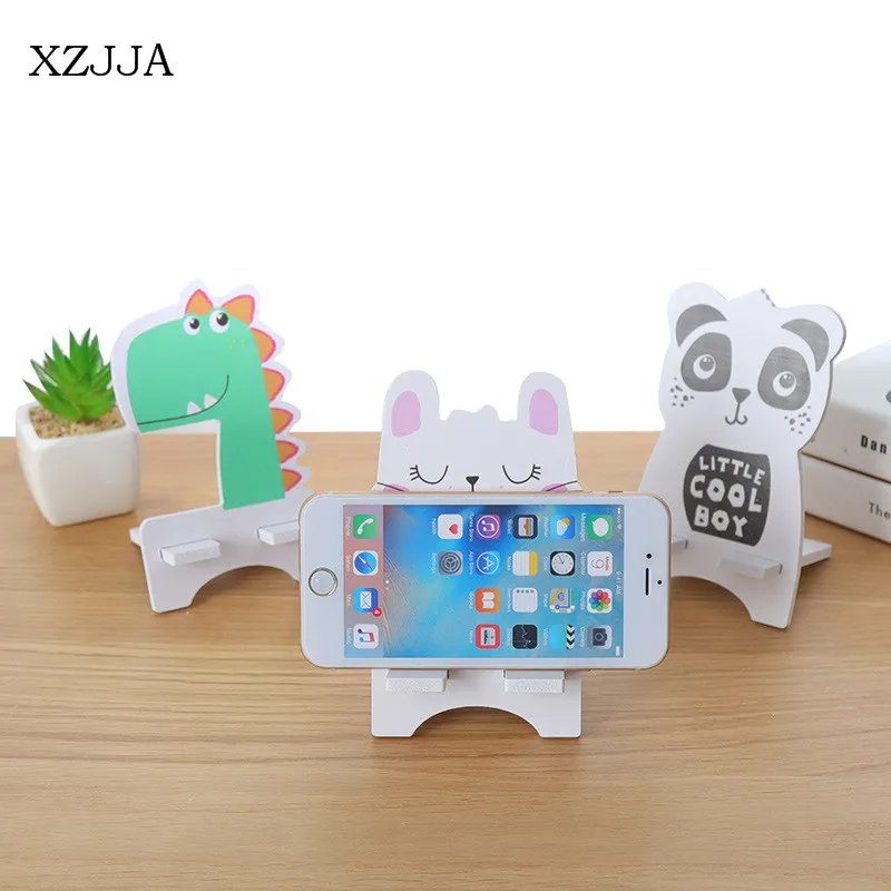 Полка для хранения сотового телефона XZJJA с милыми мультяшными животными DIY сборка
