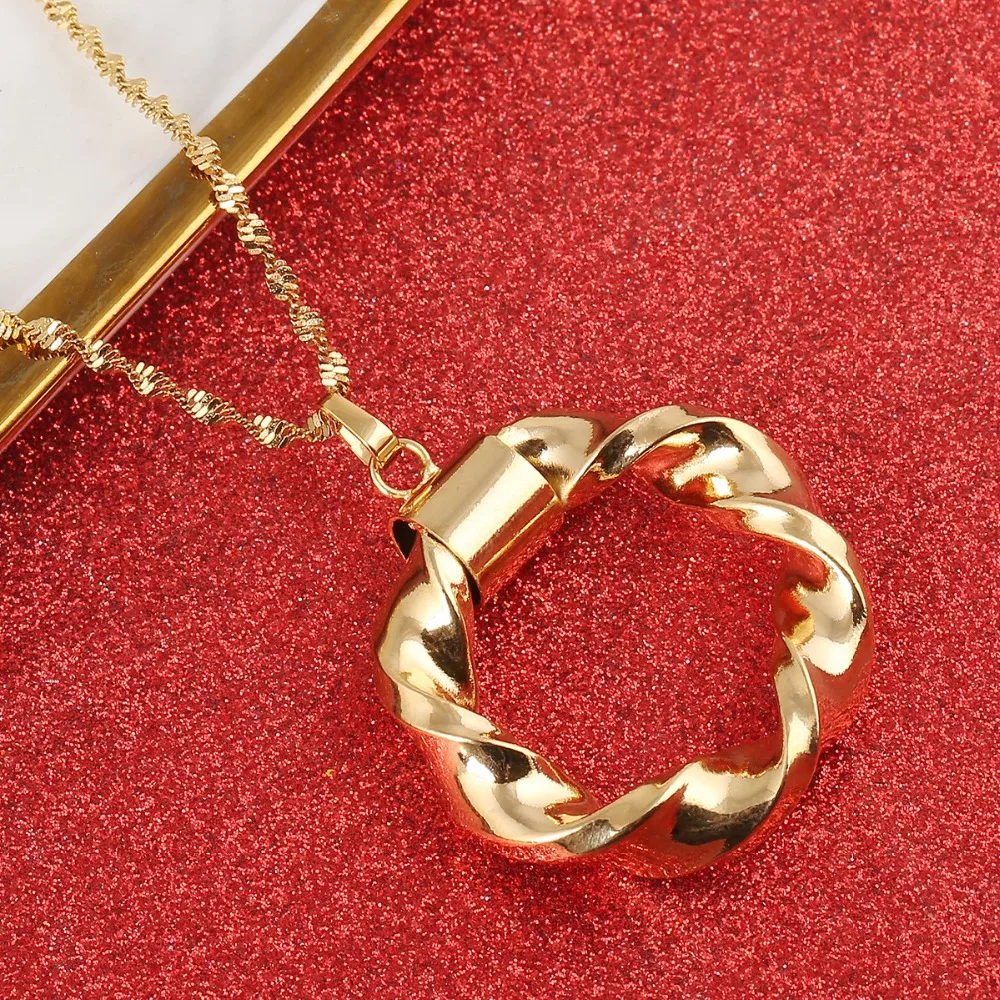 Dubai Gold Ethiopian Pendant Necklace African Color Jewellery for Israel Sudan Arab Middle East Women | Украшения и аксессуары