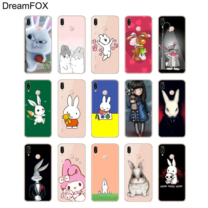 DREAMFOX M330 модный Мягкий ТПУ силиконовый чехол с кроликом для huawei Honor 6A 6C 7X9 10 P20 P30 Lite
