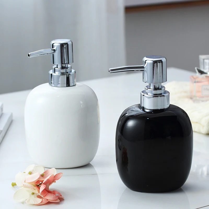 NEWYEARNE 360ML Latex Bottles Ceramic Hand Washing Liquid Hotel Soap Dispenser Emulsion Accessories Gifts Bathroom set | Дом и сад