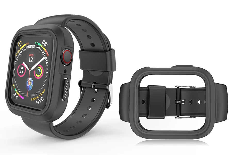 Резиновый ремешок для часов Ithuriel для Apple Watch, ремешок 38 мм, 40 мм, 42 мм, 44 мм, мягкий спортивный Чехол для iWatch series 4, 3, 2, модный