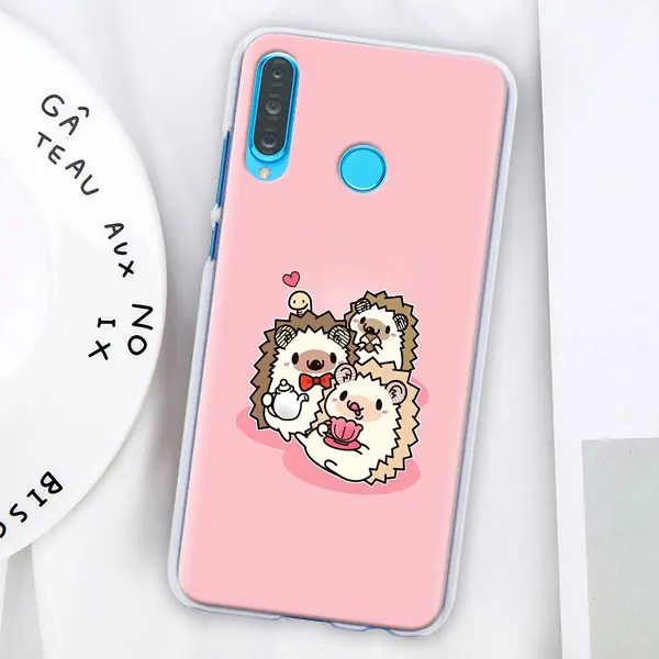 Мультяшный Ежик чехол для телефона с рисунком в виде животного coque для huawei P30 Pro P10 P20 P30 Lite P8 P9 Lite P Smart Plus чехол - Цвет: 004
