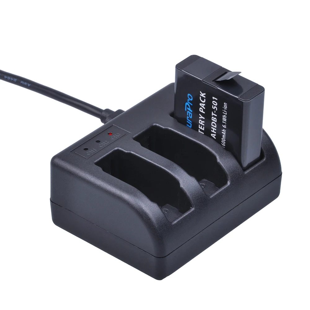 DuraPro 1600 мАч AHDBT 501 запасная литий ионная батарея + 3 канальное USB зарядное