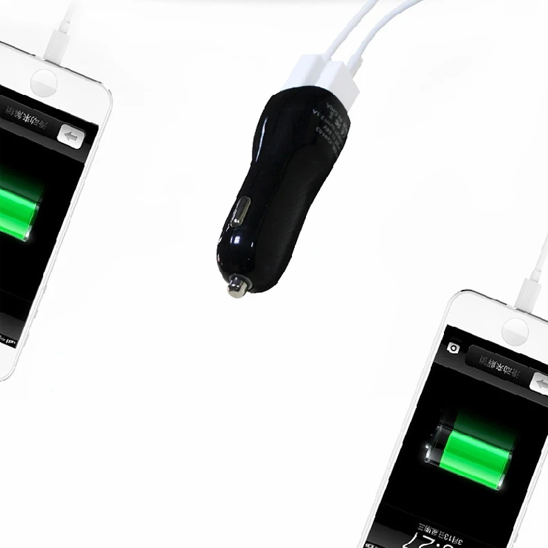 Автомобильное зарядное устройство с двумя USB портами 300 а для iPhone 6|Зарядные