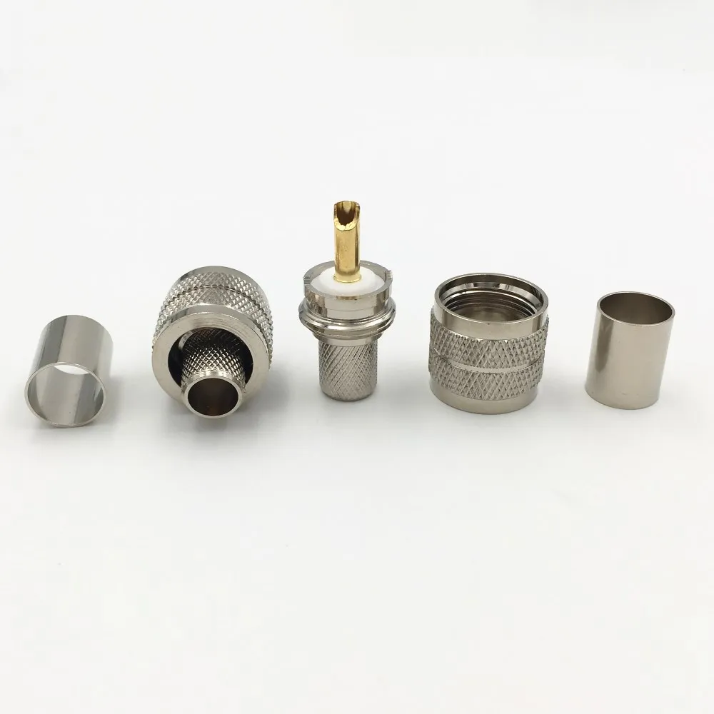 5 шт латунный UHF PL 259 Мужской Разъем PL259 зажим для RG8 RG213 RG165 7D FB RF кабель прямой