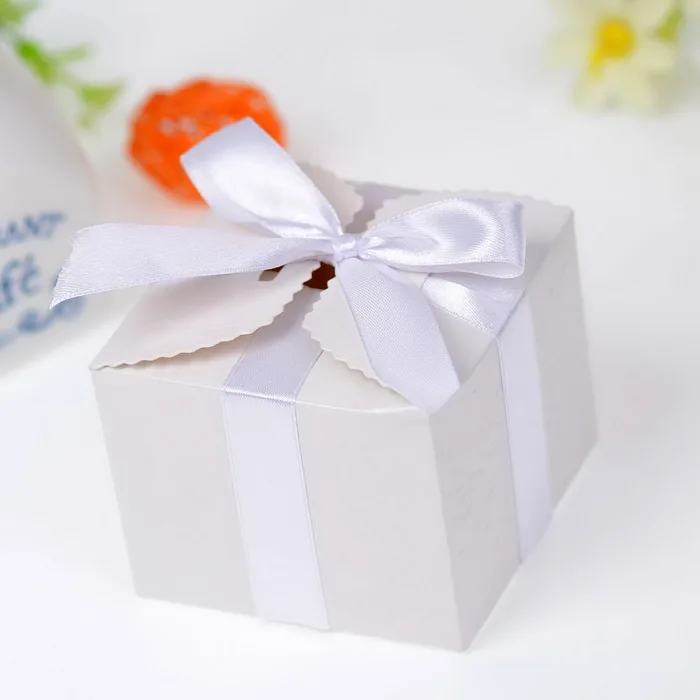 Простая коробка для подарков с лентой подарочные коробки бумажные шоколада 50