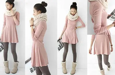 2017 Женская одежда женское теплое повседневвечерние платье с длинным рукавом