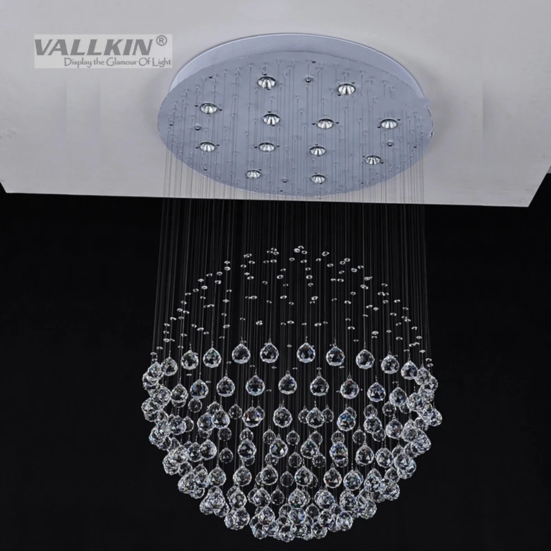 Modern K9 Large LED SphericLiving Room Crystal Chandeliers Lighting Fixture for Round Indoor Lamp Showcase Bedroom Hotel Hall |