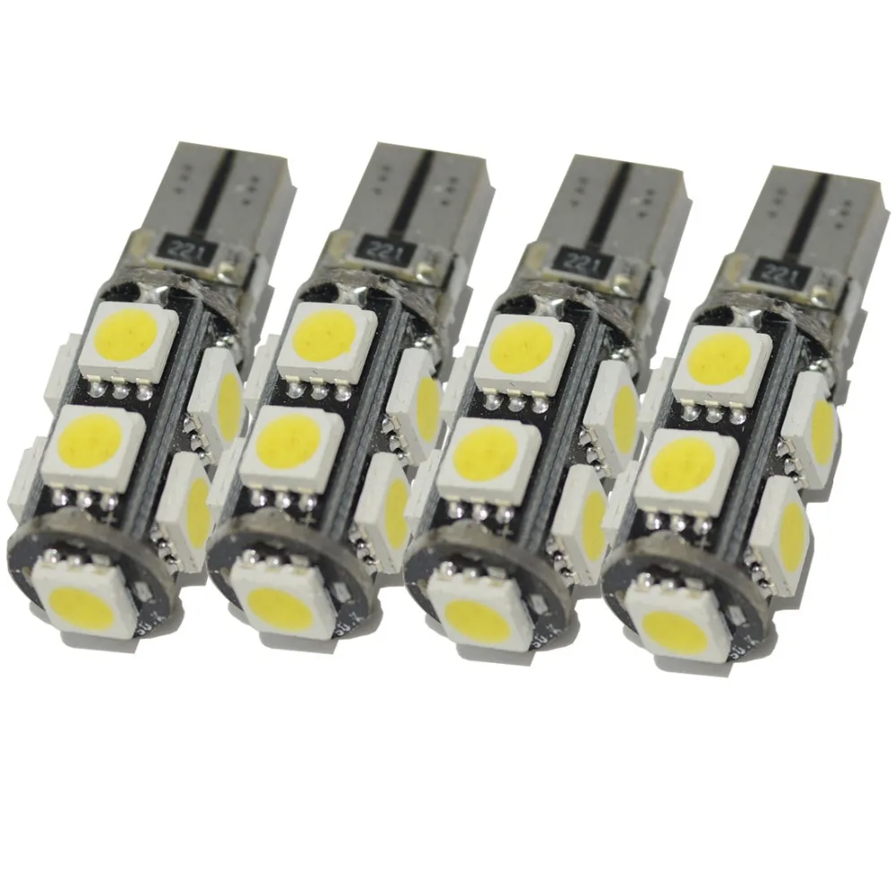 4 шт. T10 9smd W5W 5050 Canbus светодиодный светильник лампа для автомобиля авто Интерьер