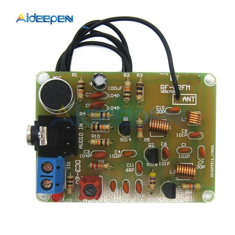 DC 3 V-6 V 88-108MHz FM частотная модуляция беспроводной передатчик наборы DIY fm-передатчик