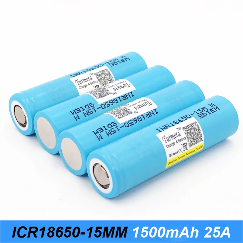 Battery 18650 15MM inr18650-15MM 1500mah 25A for power tools screwdriver battery and E-cig Turmera high quality AU21 | Электроника