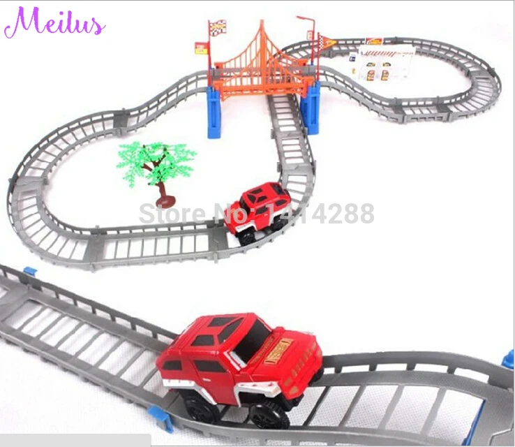 Новый мини электрический грузовик Railcar DIY слот + игрушка детское образование Дети