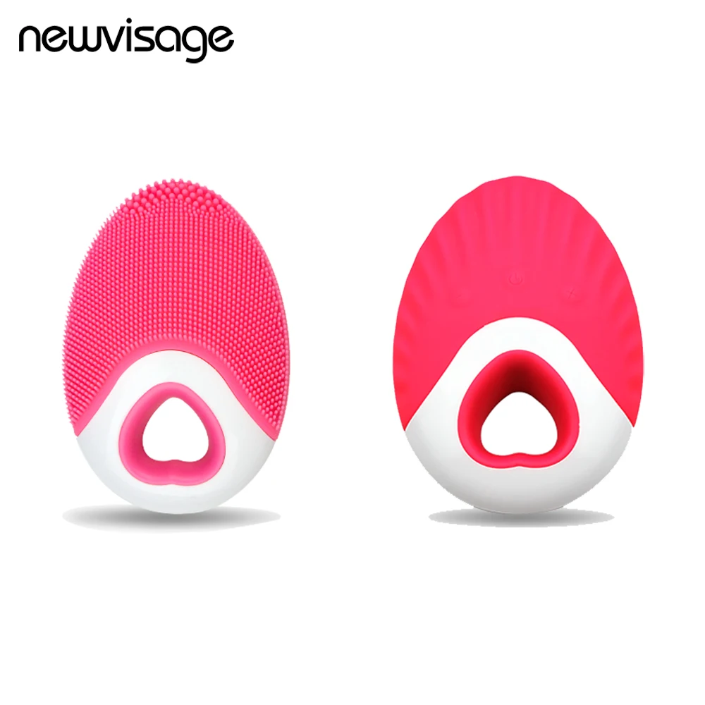 Sonic Silicon Facial Cleansing Device Electric Vibration Face Clean Brush Mini Shower Skin Cleaner Silicone Deep Pore Cleaning | Красота и