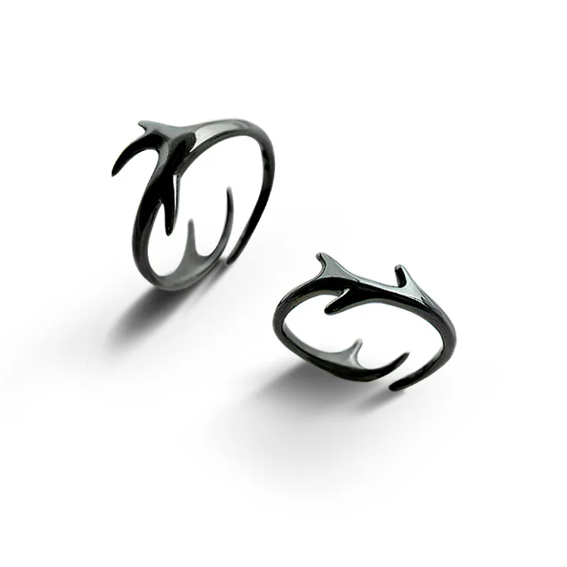 Оригинальный Рог лося lovers'Rings 100% стерлингового серебра 925 ювелирные изделия