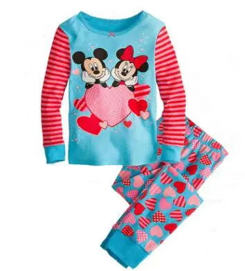 2019 Brand New Children pajamas cotton clothing sets new Girls Cartoon kids Autumn Winter indoor | Мать и ребенок